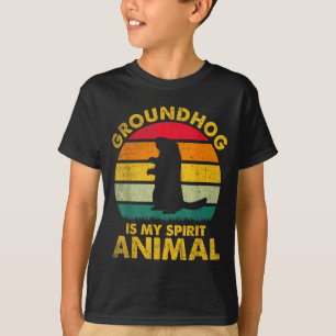 Bosmarmot Is Mijn Spirituele Dier Grappige Groundh T-shirt