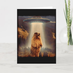 Bosmarmot Liefhebber Bosmarmot Schreeuwend Ufo Mem Kaart