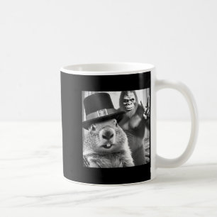 Bosmarmot maakt selfie met Bigfoot Grappige bosmar Koffiemok