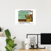 Bosmarmot Natuurkunde Grappige Cartoon Posters (Thuiskantoor)