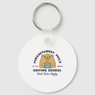 Bosmarmot Rijschool Grappige Mannen Vrouwen Retro  Sleutelhanger