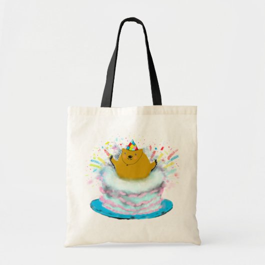 bosmarmot verjaardag tote bag (Voorkant)