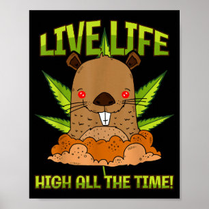 Bosmarmotdag Plant Leef het Leven Altijd Op Een Ho Poster