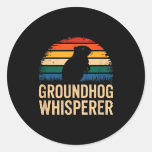Bosmarmotfluisteraar Grappige Dierenliefhebber _1  Ronde Sticker