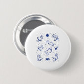 Bosmarmotten Astronaut In De Ruimte Grappig Retro Ronde Button 5,7 Cm (Voorkant /achterkant)