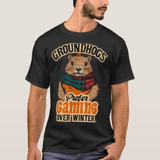 Bosmarmotten geven de voorkeur aan gamen boven win t-shirt (Voorkant)