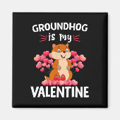 Bosmarmotten Is Mijn Valentijn Gelukkige Valentijn Magneet (Voorkant)