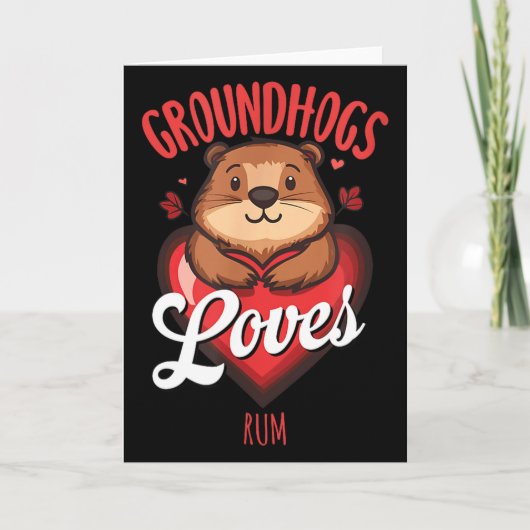 Bosmarmotten Liefde Rum Anti Winter Humor Kaart (Voorkant)