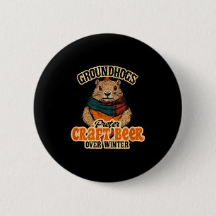 Bosmarmotten prefereren ambachtelijk bier boven wi ronde button 5,7 cm