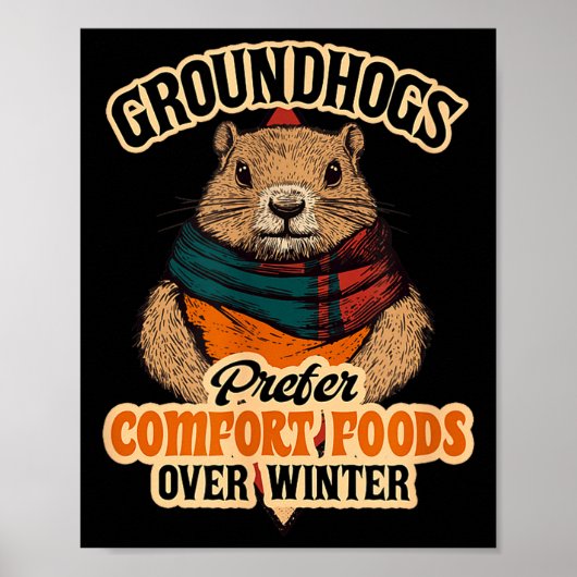 Bosmarmotten prefereren comfortvoedsel boven winte poster (Voorkant)