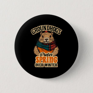 Bosmarmotten Prefereren Lente Boven Winter Bosmarm Ronde Button 5,7 Cm