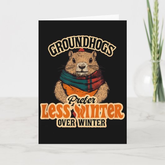 Bosmarmotten Prefereren Minder Winter Boven Winter Kaart (Voorkant)
