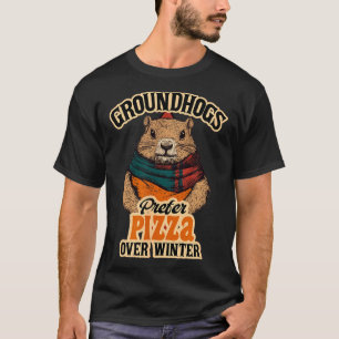 Bosmarmotten Prefereren Pizza Boven Winterpret Feb T-shirt