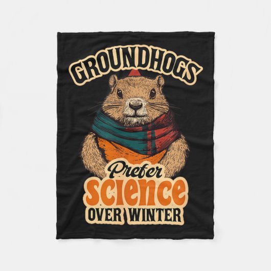 Bosmarmotten prefereren wetenschap boven winter fe fleece deken (Voorkant)