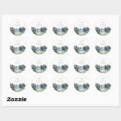 Bosmeer Bloemen Bruiloft Ronde Sticker (Vel)