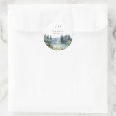 Bosmeer Bloemen Bruiloft Ronde Sticker (Tas)