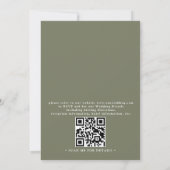 Bosmeer Bosland Waterverf QR-code Trouwen Kaart (Achterkant)