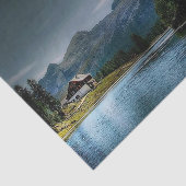 Bosmeer met huis en lucht tissuepapier (Detail)