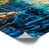 Bosmeer Sierprint Serene Natuur Landschap Poster (Hoek)