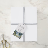 Bosmeer Wilde Bloem Bruiloft Cadeaulabel (Met Touw)