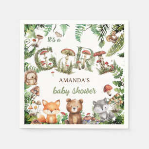 Bosmeisje Baby Shower Servet