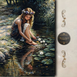 Bosmeisje door Stream Decoupage Tissuepapier