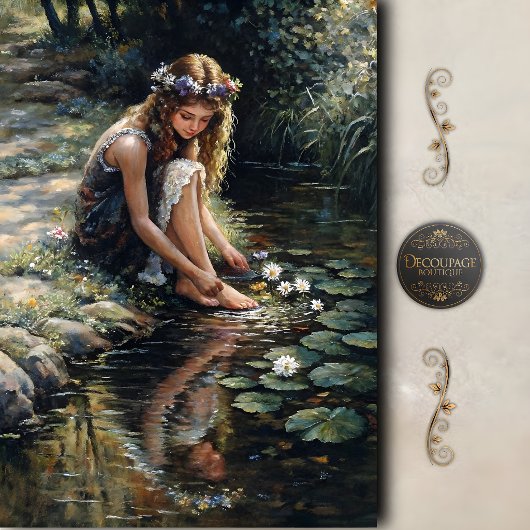 Bosmeisje door Stream Decoupage Tissuepapier