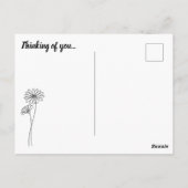 Bosmeisje met madeliefjes briefkaart (Achterkant)