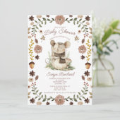 Bosmuis Baby Shower Kaart (Staand voorkant)