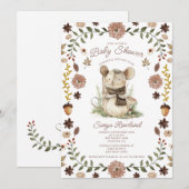 Bosmuis Baby Shower Kaart (Voorkant / Achterkant)