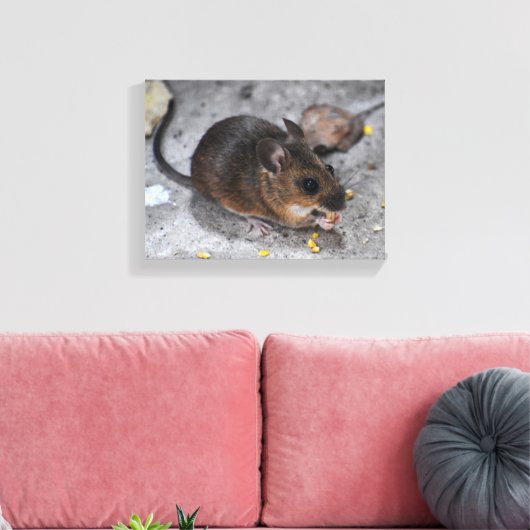 Bosmuis canvas afdruk (Insitu (Woonkamer))