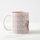 Bosmuisjes Bloemen Persoonlijk Tweekleurige Koffiemok (Links)