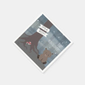 Bosnacht Beer Jongens Baby Shower Servet (Hoek)