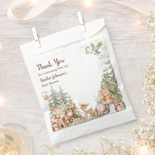 bosneutraal Baby shower Bedankzakje (Geknipt)