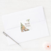 bosneutraal Baby shower Vierkante Sticker (Envelop)