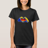 Bosnia and Germany  Heart hand friendship  T-shirt (Voorkant)