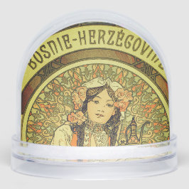 Bosnia and Herzegovina by Alphonse Mucha 1900 Sneeuwbol