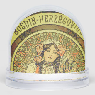 Bosnia and Herzegovina by Alphonse Mucha 1900 Sneeuwbol