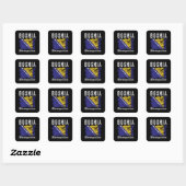 Bosnia and Herzegovina Flag Distressed Vierkante Sticker (Vel)
