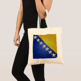 Bosnia and Herzegovina Flag Mosaic Tote Bag