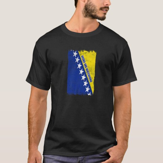 Bosnia and Herzegovina flag national flag T-shirt (Voorkant)