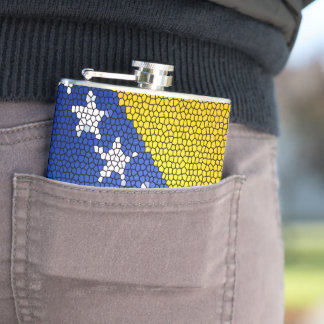 Bosnia and Herzegovina Flag Patriotic Design Heupfles