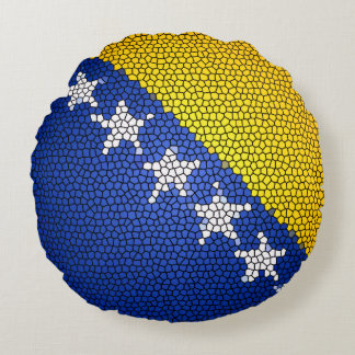 Bosnia and Herzegovina Flag Patriotic Home Decor Rond Kussen