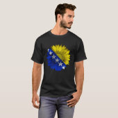 Bosnia and Herzegovina Flag Sunflower Bosnian Root T-shirt (Voorkant volledig)