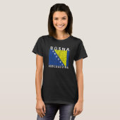 Bosnia and Herzegovina Flag Used Look  For Bosnian T-shirt (Voorkant volledig)