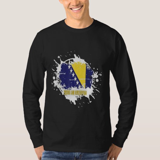 Bosnia And Herzegovina Splash T-shirt (Voorkant)