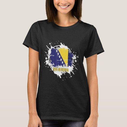 Bosnia And Herzegovina Splash T-shirt (Voorkant)