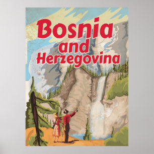 Bosnia and Herzegovina Vintage Travel Poster