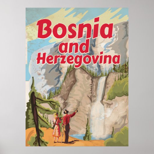 Bosnia and Herzegovina Vintage Travel Poster (Voorkant)