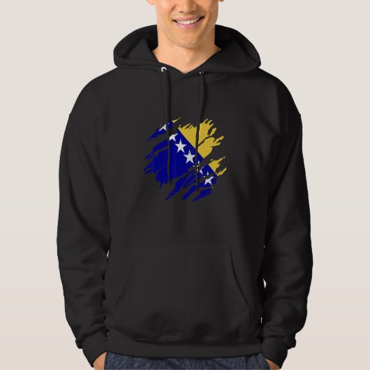 Bosnia Bosnian flag Hoodie (Voorkant)